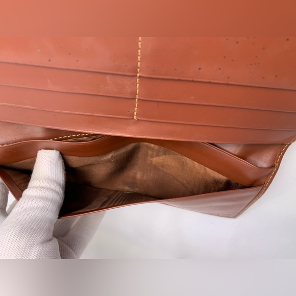 Burberry Brown Long Leather Wallet Vintage - Picture 8 of 15